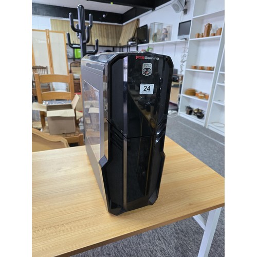 24 - FTS Gaming PC case (empty) ideal for building your own PC good order Its 50cm high 36cm length and 1... 