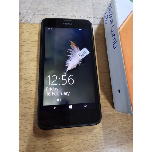 28 - Nokia Lumia 635 mobile phone complete in original box and with charging cable factory reset ready fo... 