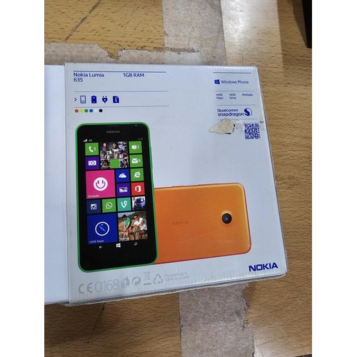 28 - Nokia Lumia 635 mobile phone complete in original box and with charging cable factory reset ready fo... 