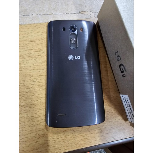 29 - LG G3 mobile phone in good clean condition with its original box, phone case, charging cable cable &... 