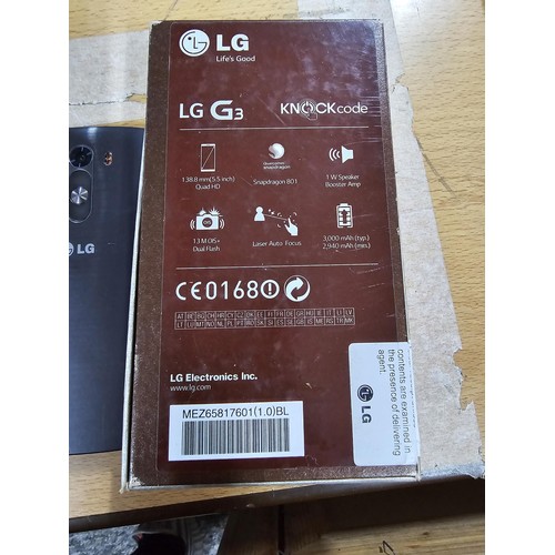 29 - LG G3 mobile phone in good clean condition with its original box, phone case, charging cable cable &... 