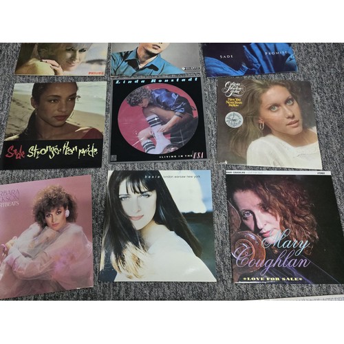 34 - Collection of 13 x vintage LP vinyl records inc. A Linda Ronstadt picture disc, Rose Royce, Sade, Th... 