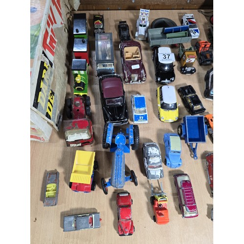 37 - Large selection of vintage Diecast vehicles by various makers inc Corgi, matchbox, Eterel, Tonka etc