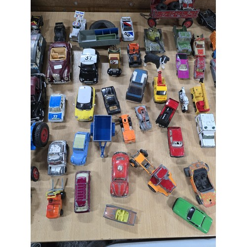 37 - Large selection of vintage Diecast vehicles by various makers inc Corgi, matchbox, Eterel, Tonka etc