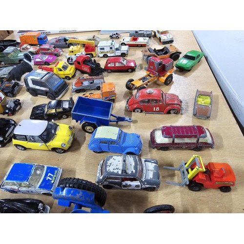 37 - Large selection of vintage Diecast vehicles by various makers inc Corgi, matchbox, Eterel, Tonka etc