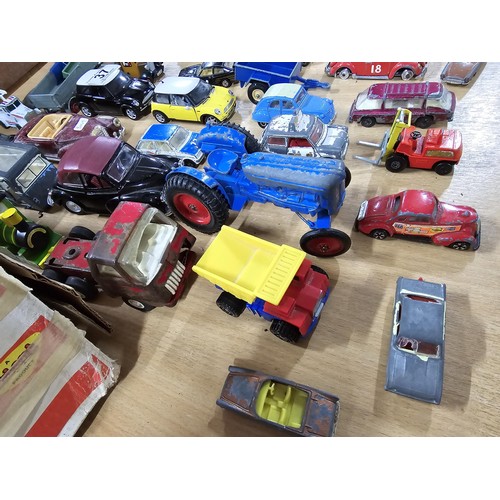 37 - Large selection of vintage Diecast vehicles by various makers inc Corgi, matchbox, Eterel, Tonka etc