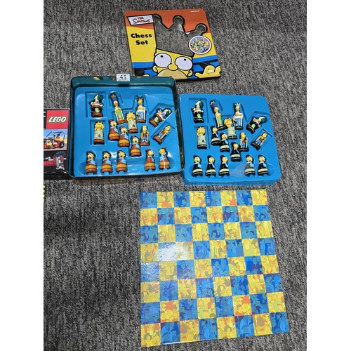 41 - 2 good vintage sets of Lego and The Simpsons chess set to include a vintage Lego set no 40 from 1976... 