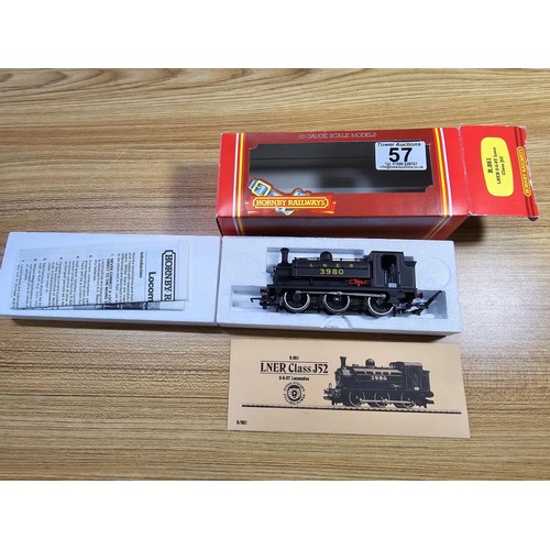 57 - A brand new old shop stock Hornby R861 class J52 LNER Black 0-6-0 tank locomotive, no. 3980, instruc... 