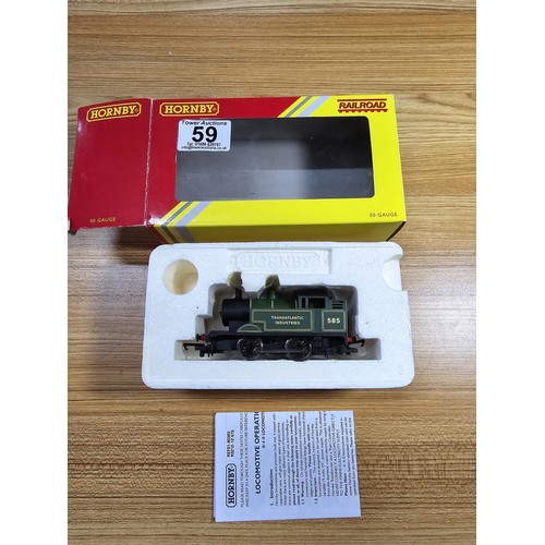 59 - A boxed as new Hornby R3212 0-4-0 tank locomotive Trans Atlantic industries no.585, boxed with instr... 