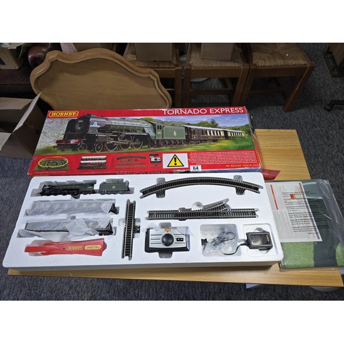 64 - A brand new in box Hornby R1225 Tornado express train set, never been unpackaged.