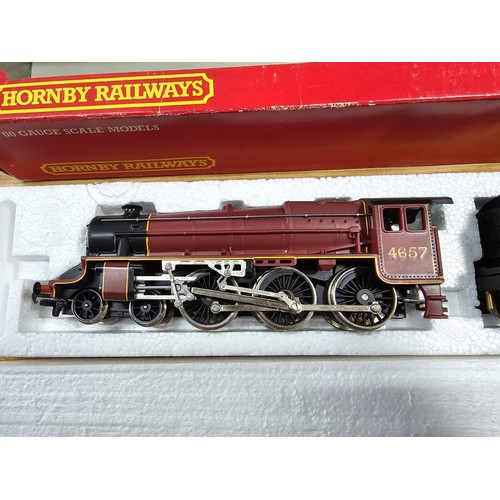 68 - A boxed Hornby R842 class 5, 4-6-0 LMS locomotive and tender, no.4657, cleaned and serviced with a t... 