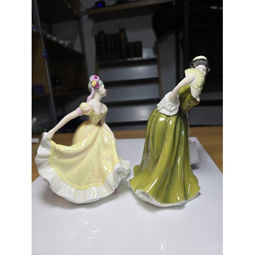 171 - 2x Royal Doulton bone china lady figures, 1 titled Simone (HN2378) the other is titled Ninette (HN47... 