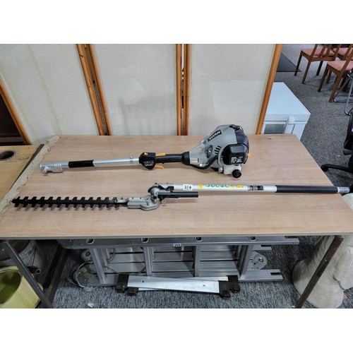 374 - A Titan hedge trimmer with its extendable arm in good condition with a 17