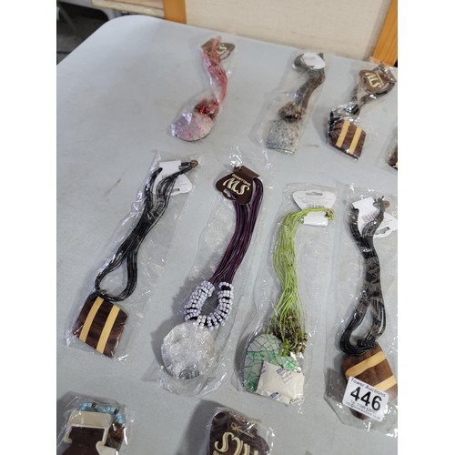 446 - Large quantity of Shellwood costume jewellery inc necklaces and bracelets all are new and sealed wit... 