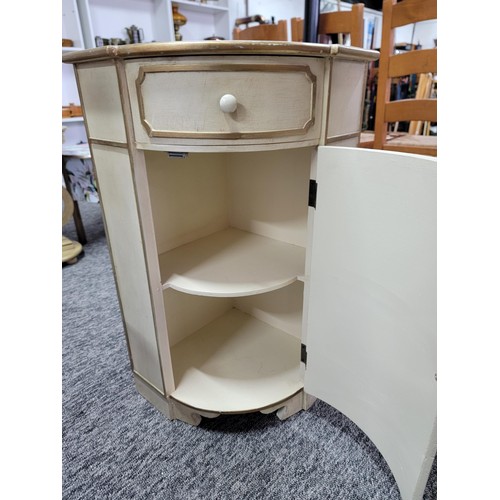 470 - Good quality painted corner cupboard unit - French style with drawer to the tp and door to the base ... 