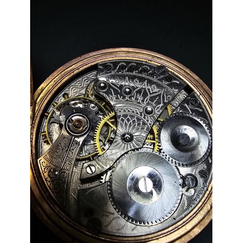 A good quality heavy gold plated half hunter pocketwatch by Waltham ...