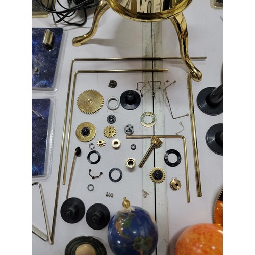 78 - A good quality sun, moon and earth orrery model with accessories including arms, extra planets, etc.