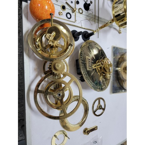 78 - A good quality sun, moon and earth orrery model with accessories including arms, extra planets, etc.