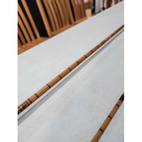 1 - 2x good quality vintage fishing rods to include a Hardy Bros Alnwick 3 piece fishing rod with a cork... 