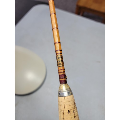 1 - 2x good quality vintage fishing rods to include a Hardy Bros Alnwick 3 piece fishing rod with a cork... 