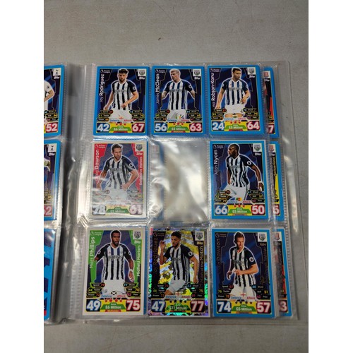 9 - Football card album Topps Match Attax trading cards containing a large quantity of complete teams fr... 