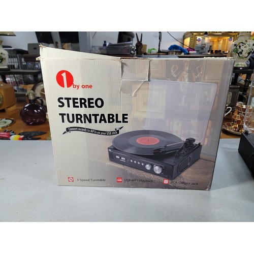 13 - Boxed Stereo turn table by 