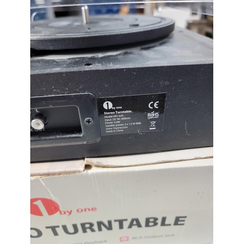 13 - Boxed Stereo turn table by 