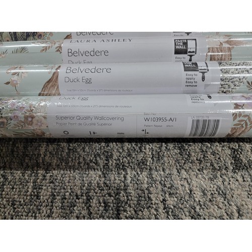 365 - A large collection of mostly sealed Laura Ashley wallpaper inc 31 rolls in total of various designs ... 