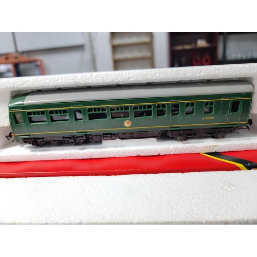 19 - Hornby R.157, R334 BR 3 Car set to include a diesel power car all in their original boxes and in goo... 