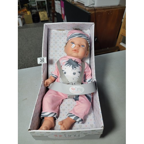 30 - Boxed as new Tiny Treasures baby doll