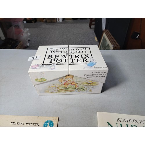 31 - The World of Peter Rabbit by Beatrix Potter book box set - complete from 1991 along with The Tale of... 