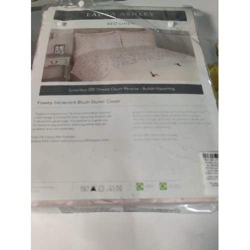 360 - 2 new and sealed Laura Ashley curtains complete with blackout lining in blush pink colour along with... 