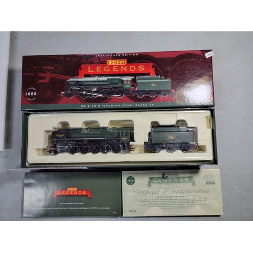 50 - Boxed as new Hornby R3072M Limited Edition Legends BR Class 9F Evening Star locomotive NO. 92220 Col... 