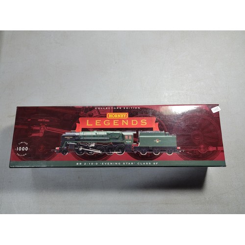 50 - Boxed as new Hornby R3072M Limited Edition Legends BR Class 9F Evening Star locomotive NO. 92220 Col... 