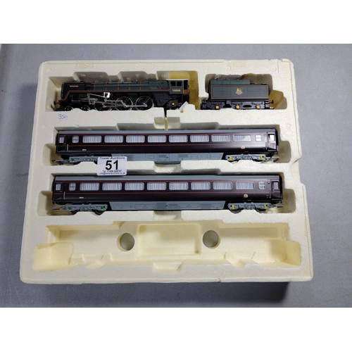 51 - Britannia Locomotive and tender Royal Duties (White foot plate roof) along with 2x Royal House Hold ... 