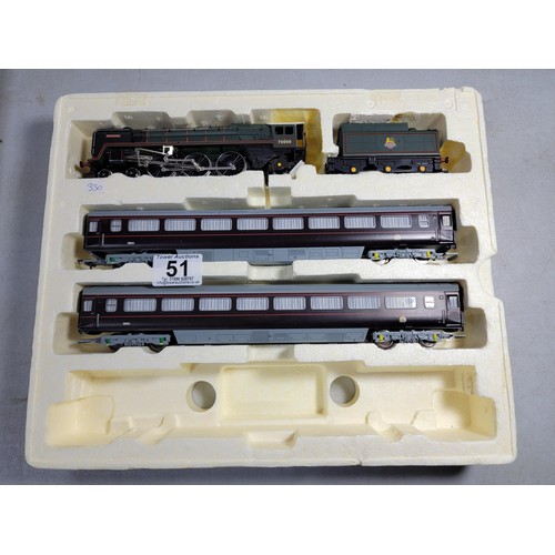 51 - Britannia Locomotive and tender Royal Duties (White foot plate roof) along with 2x Royal House Hold ... 