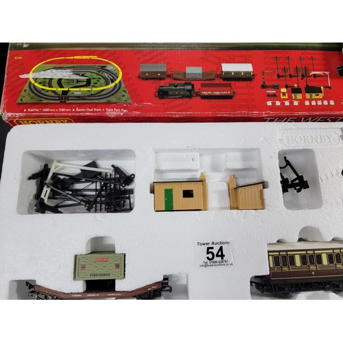 54 - Hornby R1161 West Spirit Train Set - complete includes loco, 4x rolling stock, oval of track, contro... 