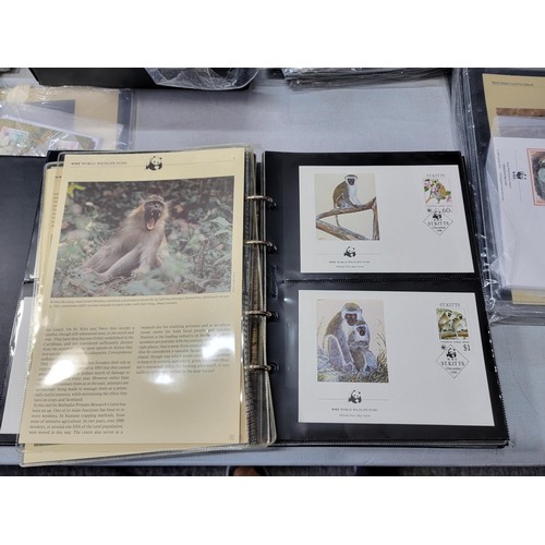 61 - Very large comprehensive collection of 1980s WWF conservation stamp collections and First Day Covers... 