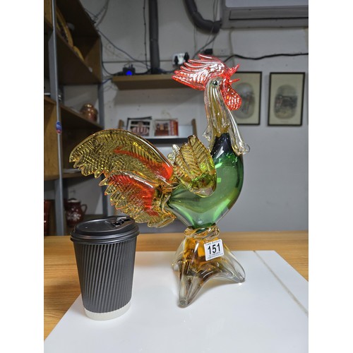 151 - Large and impressive Murano Art Glass vase in the form of a cockerel in excellent clean condition wi... 