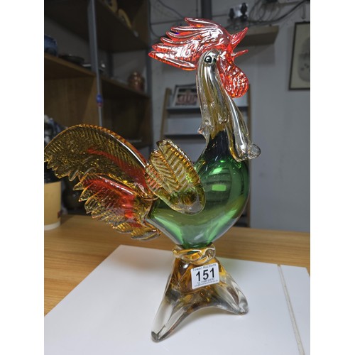 151 - Large and impressive Murano Art Glass vase in the form of a cockerel in excellent clean condition wi... 