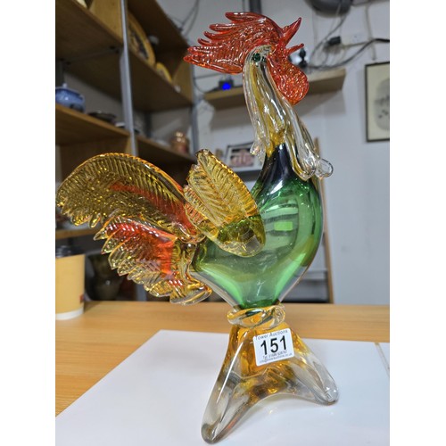 151 - Large and impressive Murano Art Glass vase in the form of a cockerel in excellent clean condition wi... 