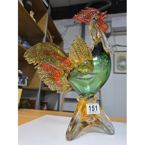 151 - Large and impressive Murano Art Glass vase in the form of a cockerel in excellent clean condition wi... 