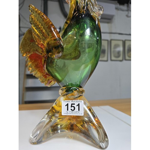 151 - Large and impressive Murano Art Glass vase in the form of a cockerel in excellent clean condition wi... 