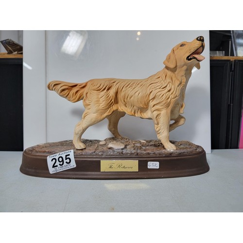 295 - A Beswick golden retriever figure in excellent condition, standing on a ceramic base. Height of 20cm... 