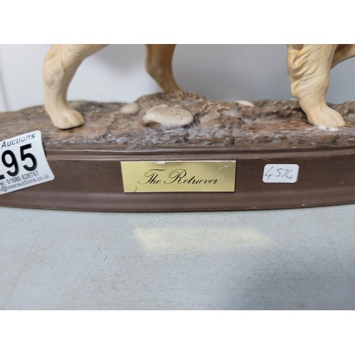 295 - A Beswick golden retriever figure in excellent condition, standing on a ceramic base. Height of 20cm... 