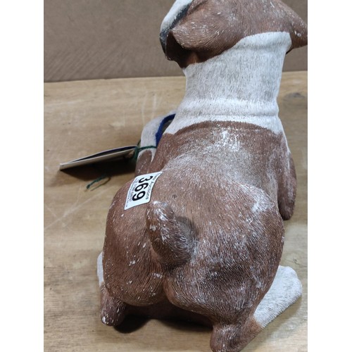 369 - A rare vintage very well cast Sandicast J156 boxer puppy. Signed to the base by Sandra brue, depicti... 