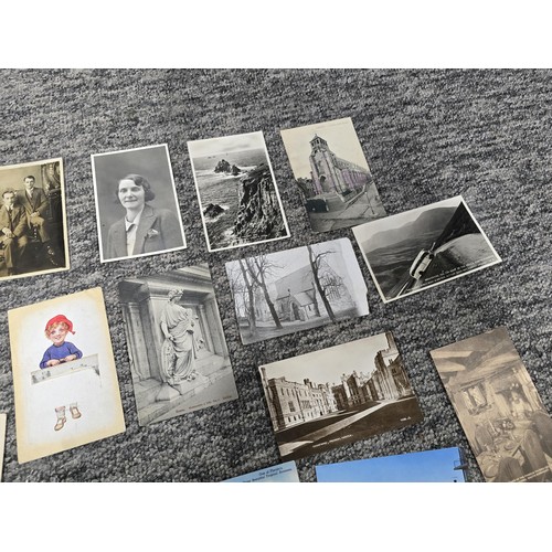 171 - Collection of various postcards and photographs to include a selection of good antique photographic ... 