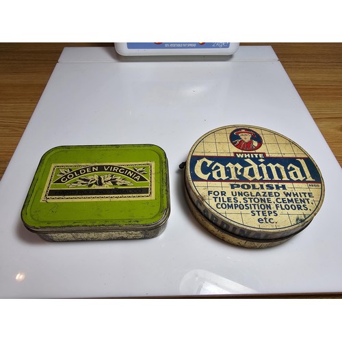 172 - Quantity of vintage tins including the Royal Self inking pad, 2x songster gramophone needle tins (1x... 