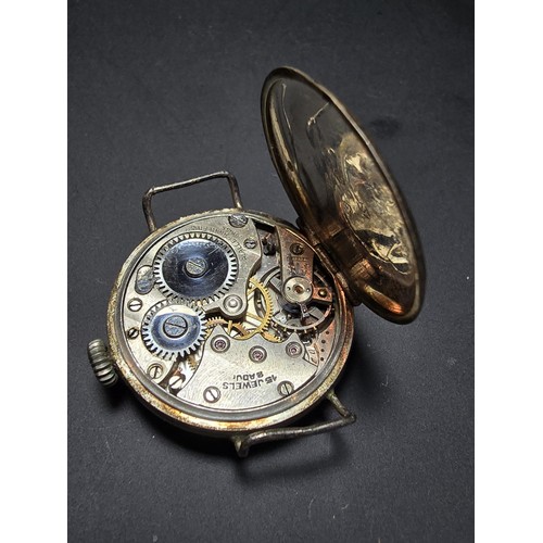 205 - Vintage hallmarked Silver cased Wrist watch having a 15 jewel movement signed A. Allemann & Fils, Sw... 