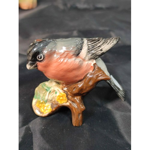 310 - A quantity of 8 bird figurines including a robin and an owl by Barmouth pottery, a Beswick bullfinch... 